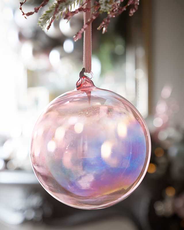 French Purple Bottle Glass Ball Ornament